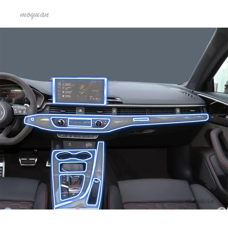 

Для Audi RS4/S4 2021-2023 навигационный экран Автомобильный интерьер фотооболочка наклейка против царапин