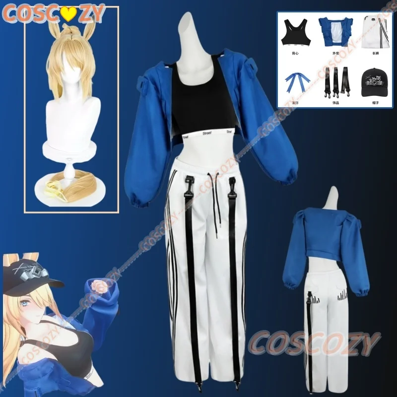 Zenless Zone Zero Sigrid Sportswear Cosplay Costumes Wig Unisex Daily Outfit Role Play Women Halloween Carnival Party Full Set