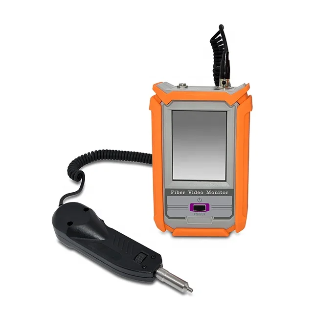 Faseroptisches Inspektionsmikroskop 400-fache Vergrößerung Faseroptische Inspektionssonde FVM100 Mit 3,5-Zoll-Bildschirm Fasermikroskop-Display