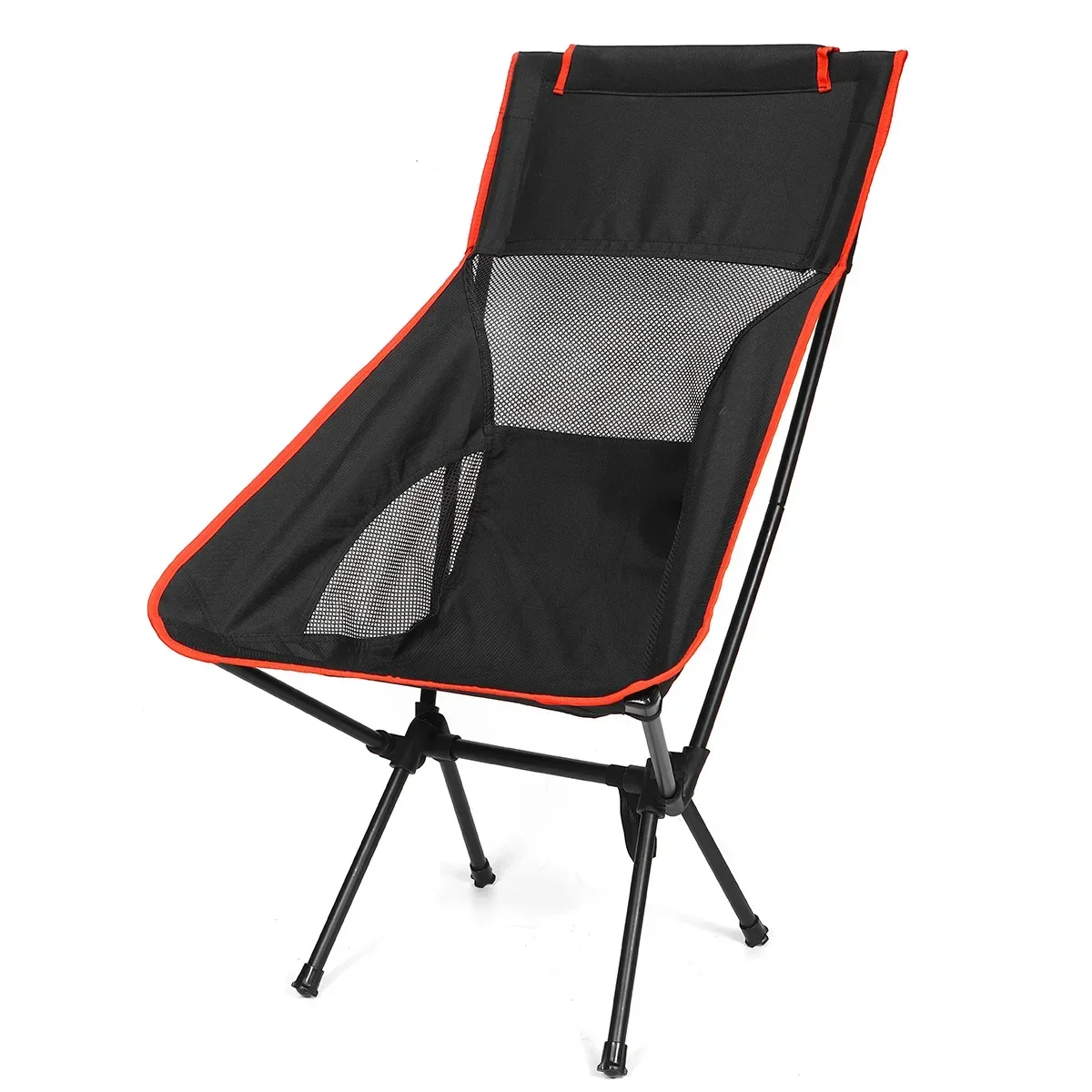 Outdoor Camping Chair Folding Moon Chair Lightweight Fishing Chair Extended With Storage Bag For BBQ Fishing Garden Hiking Trave