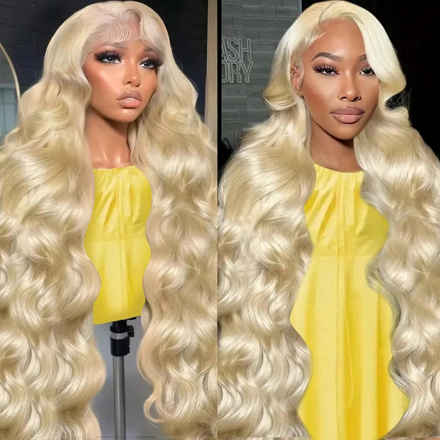 

13x6 Body Wave HD Transparent Lace Front Wigs 613 Honey Blonde Lace Frontal Human Hair Wig 220 Density Brazilian Lace Front Wig