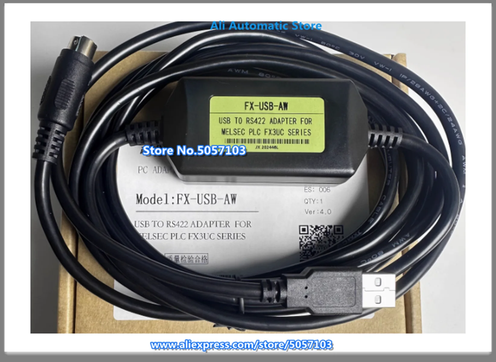 

FX-USB-AW PLC FX3U FX3GA Series Programming Cable Lsolation