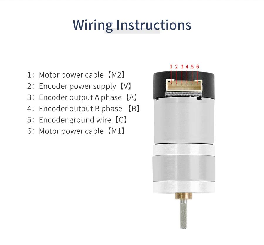 DIY DC-Motor mit Encoder zur Geschwindigkeitsmessung Metallgetriebe mit Hohem Drehmoment 310 Motor 450 U/min für Selbstbalancierende Autos und Robotik – Detail 1