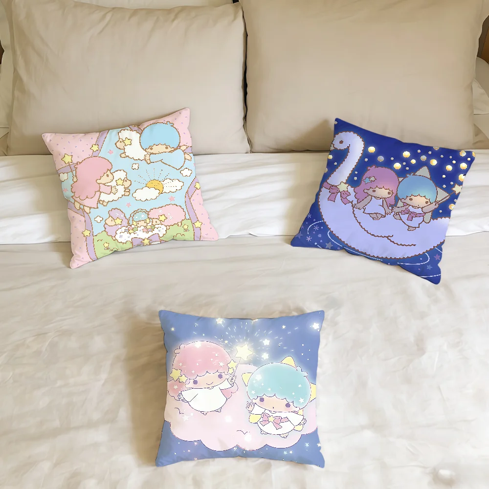 

L-Little W-Twin Stars SLO cushion cover Home Office Birthday Anniversary Gifts Soft Skin Friendly Cushion Cover
