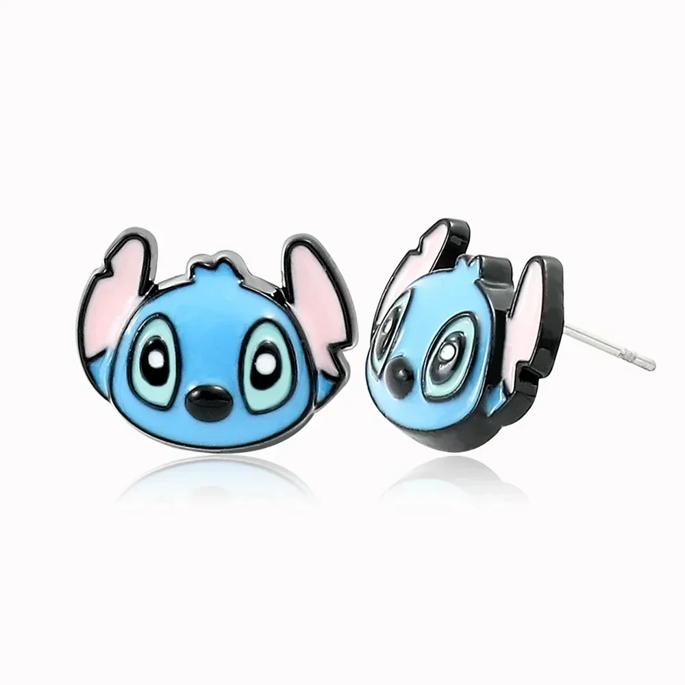 Stitch Disney Ear Pendants Anime Lilo & Stitch Metal Earring Delicate Female Jewelry Accessories Kawaii Stich Woman Girl Gifts