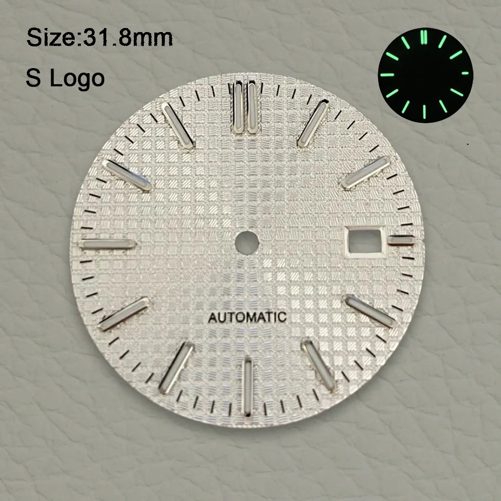 جديد 31.8 مللي متر S شعار الطلب مناسبة ل NH35 NH36 الحركة اليابانية الأخضر مضيئة ساعة عالية الجودة تعديل الملحقات