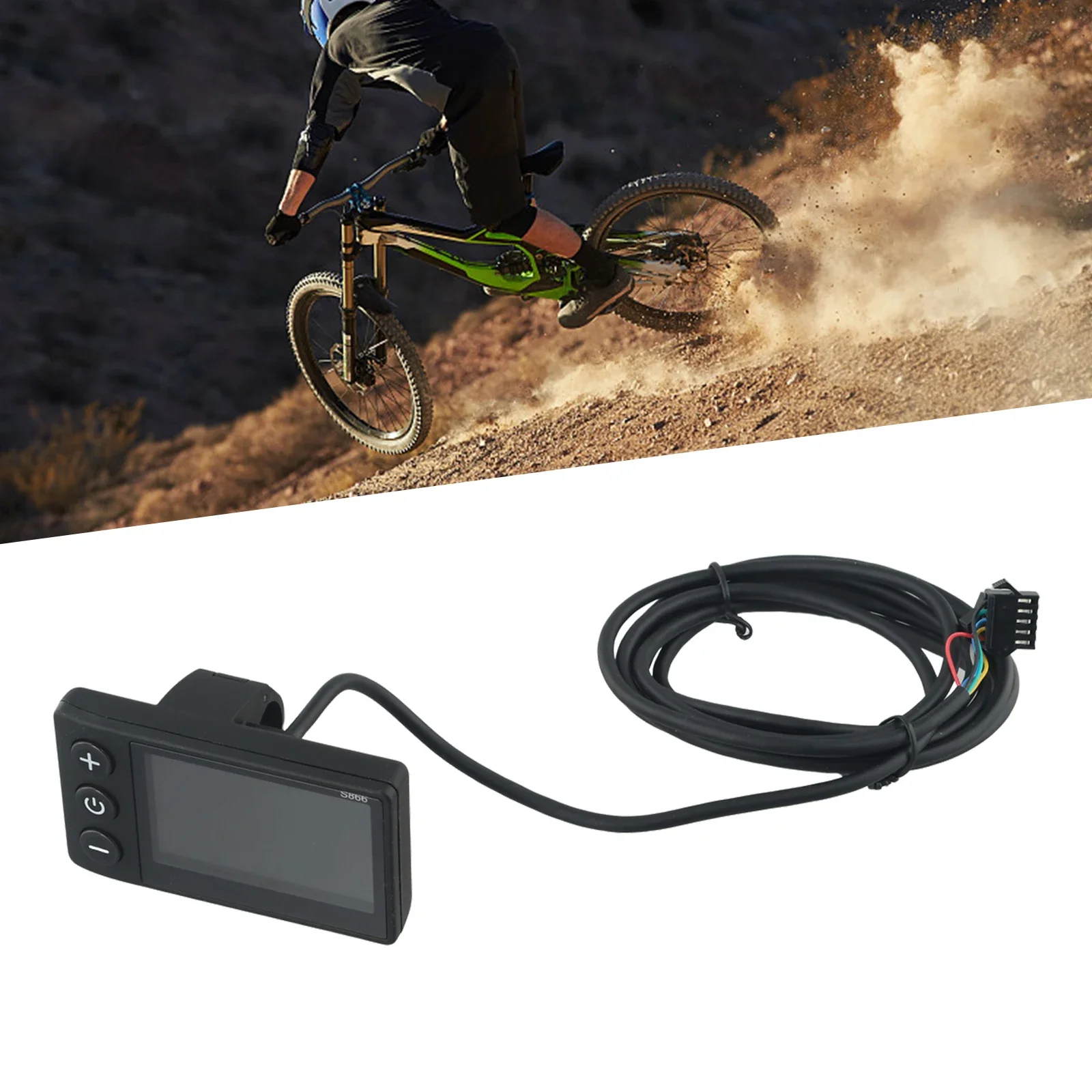 

Cycling Kits S866 LCD TFT Display Bicycle Components Bike Parts Error Indication Plastic + Acrylic Speed Display
