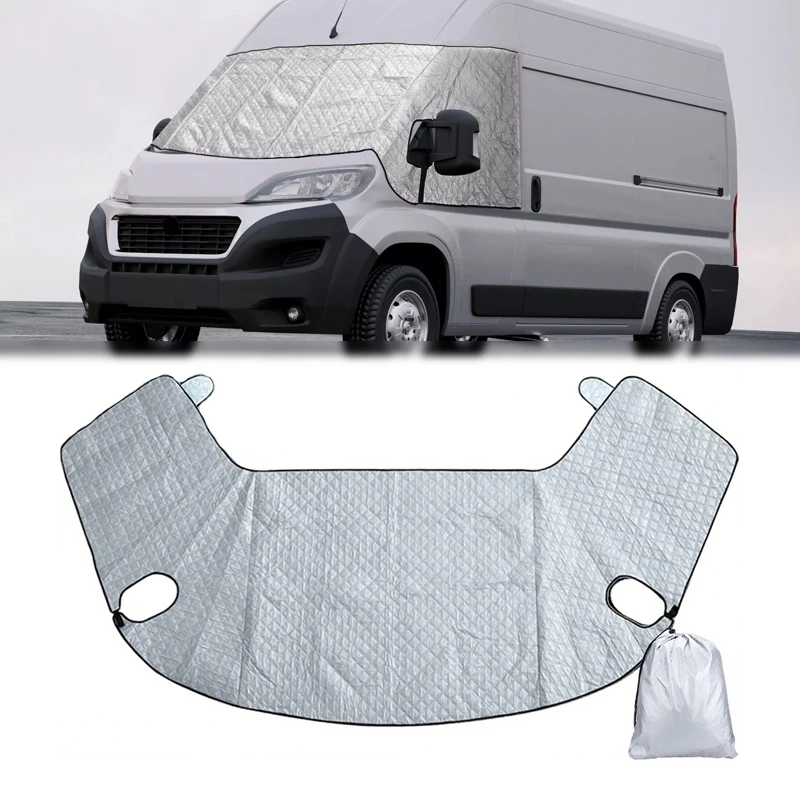 Front Window Sunshade Motorhome Thermal Windscreen Screen Cover For Fiat Ducato Peugeot Boxer Citroen Relay RV Windshield Cover
