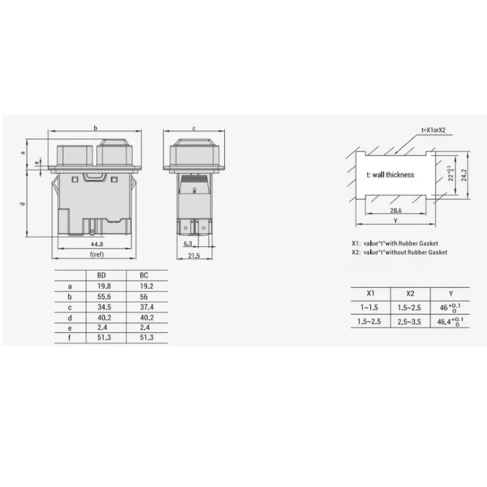 16A 120V 4 Pin Electromagnetic Switch IP55 Waterproof Push Button For Industrial Machine Tools And Slicers KJD17B