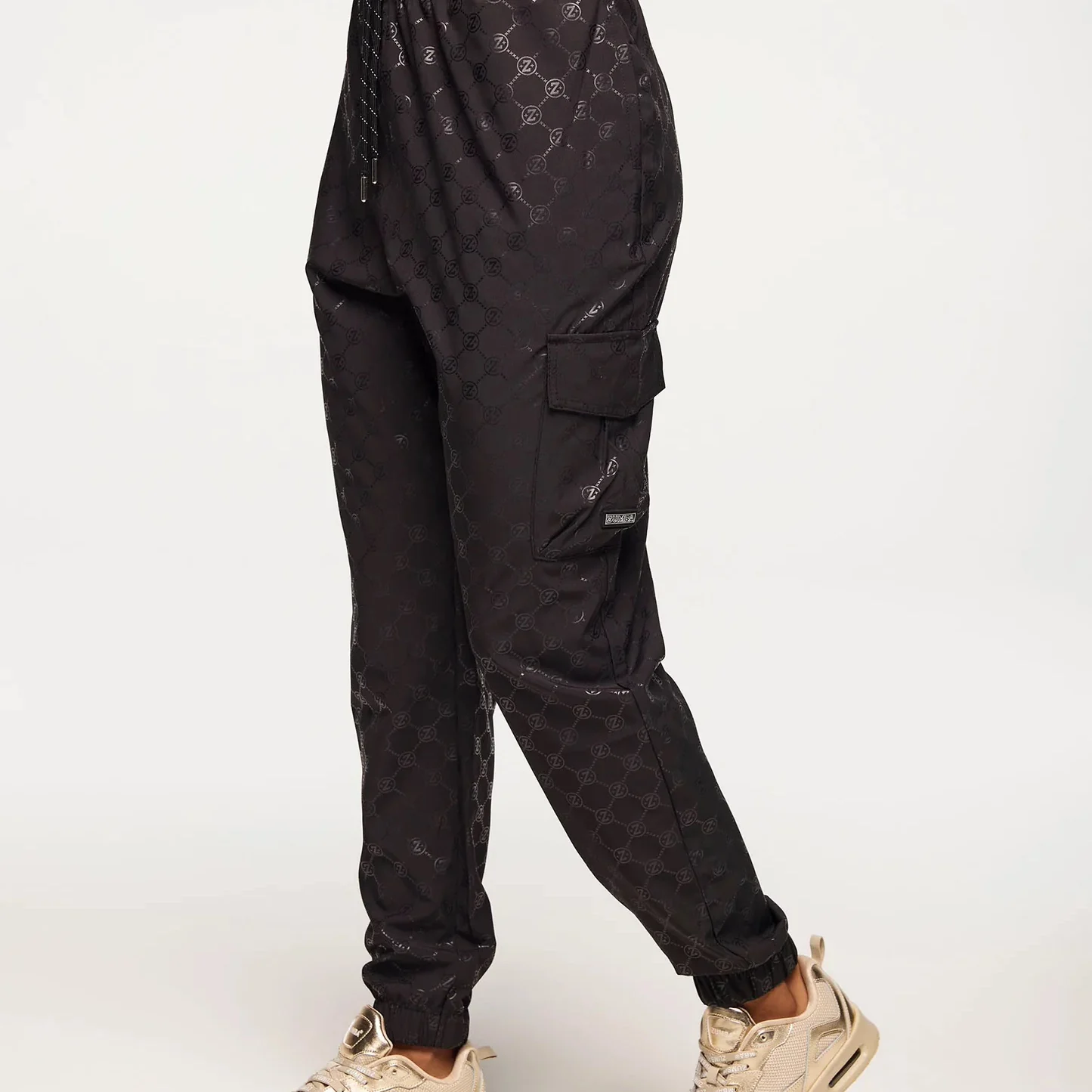 Slimming Fitness Pants Women's Loose Fit Large Size Sporty Trousers Workwear Pants Cuffed Long Trousers Nylon Fabric Yoga
