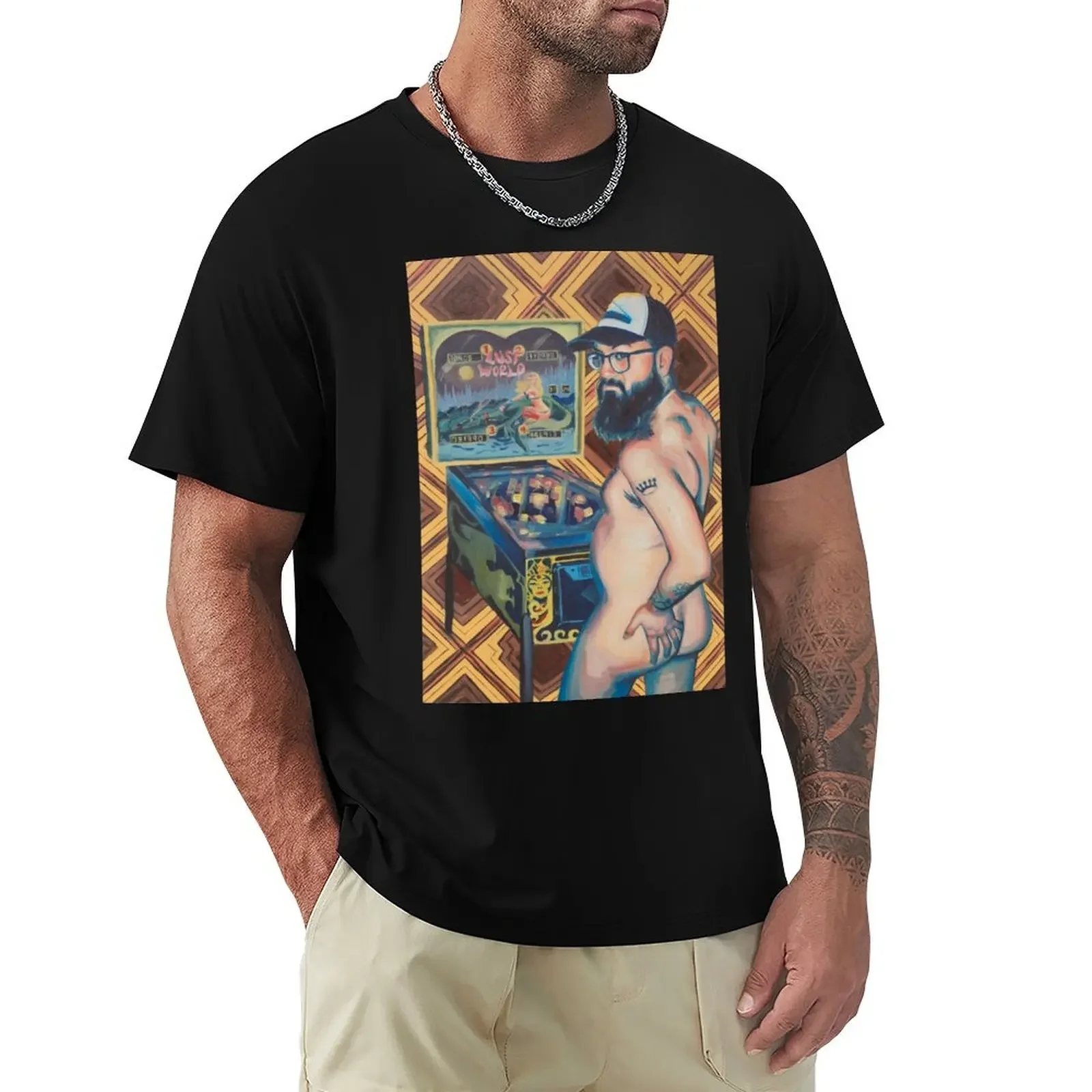 Pin Ball Pin Up T-Shirt heavyweights graphic tee shirt vintage anime shirt men t shirts