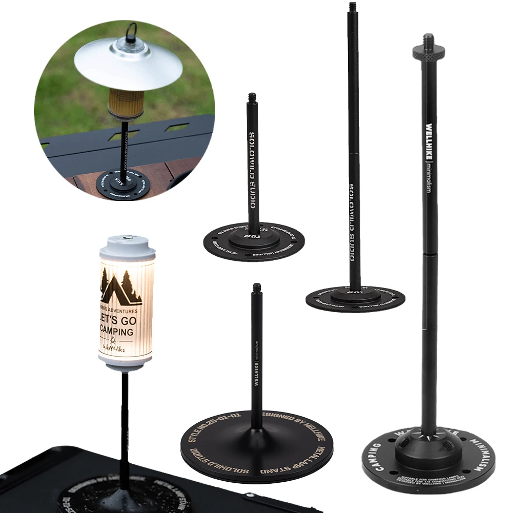 

Camping Lights Support Foldable Detachable Stand Aluminum Lantern Stand Holder for Goalzero Blackdog 38 Explore Lamps Stand