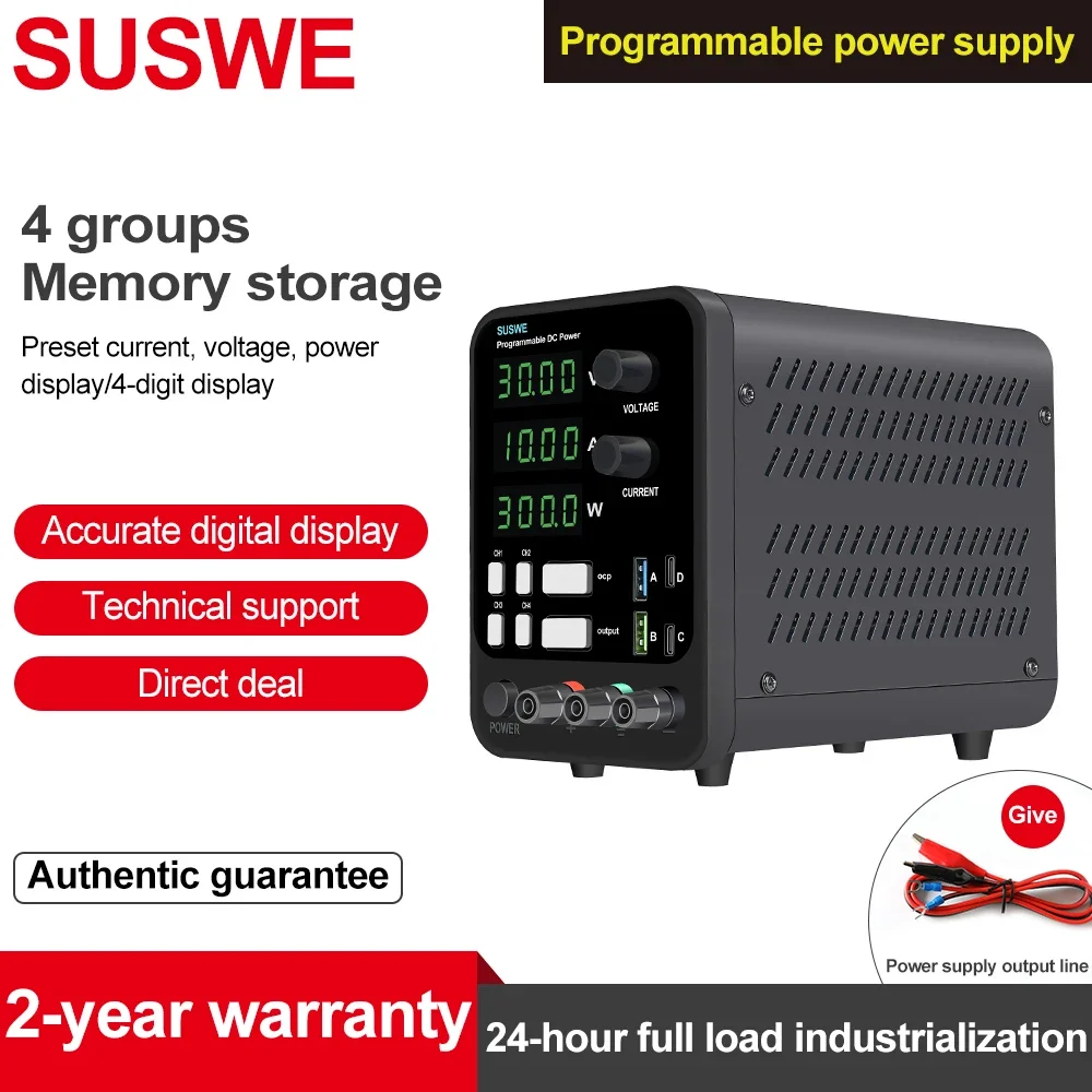 Imagem -02 - Fonte de Alimentação Ajustável Display de Dígitos Mini Regulador de Tensão de Fonte de Alimentação de Laboratório 300w 360w 30v 10a 60v 5a 120v 3a dc