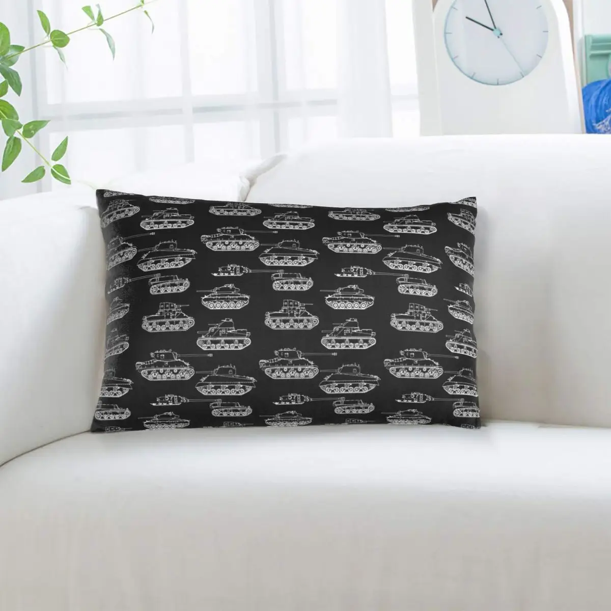 US Tanks Of World War II Rectangle Pillowcase Cushion Cover Decor Bedroom Bed Home Comfort Throw Pillow