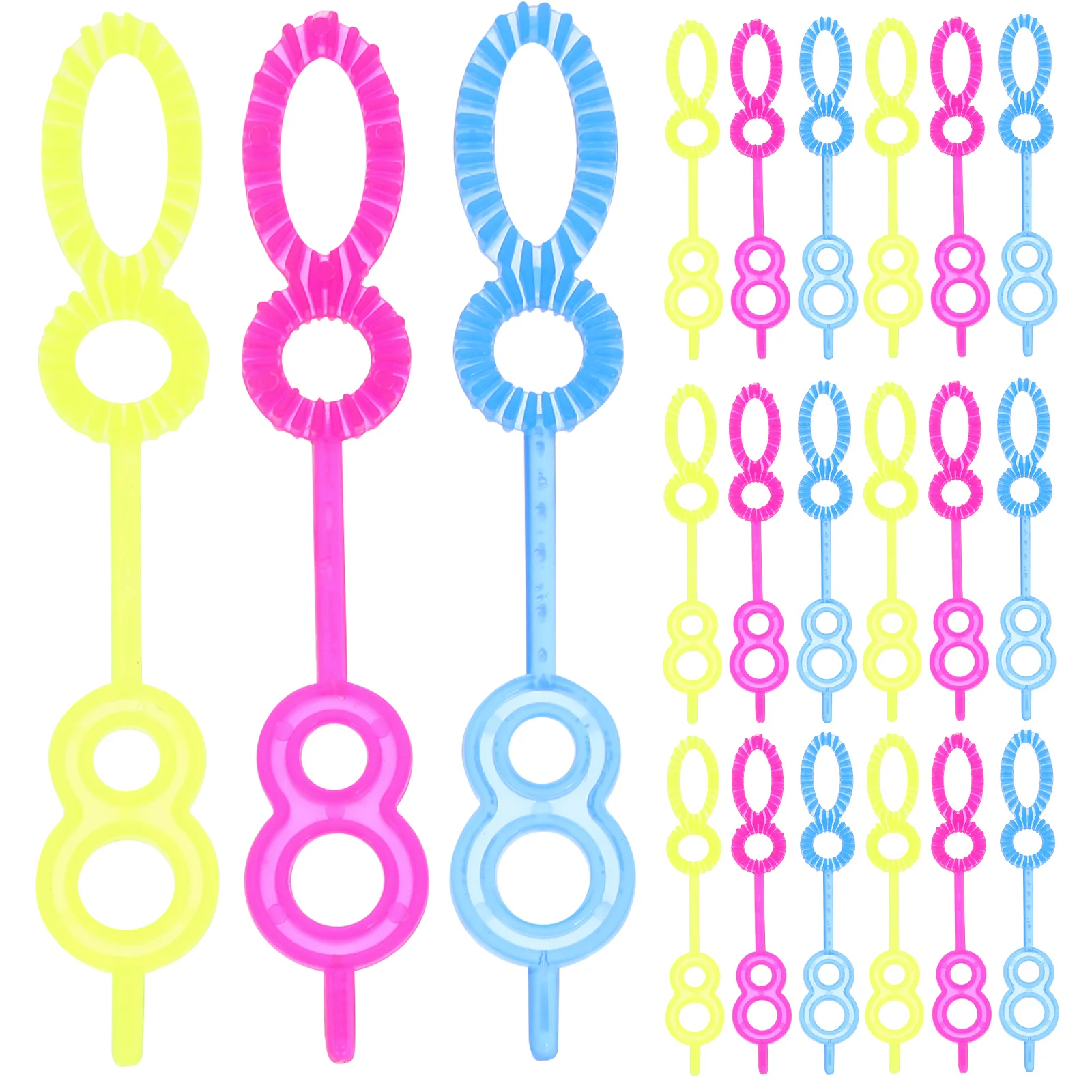 100-teiliges Seifenblasen-Maker-Set, langlebige Kunststoffstäbe, für Kinder, Spaß, Spielzeit, glattes Design, leicht zu greifen, Outdoor-Aktivität, zufällige Farbe