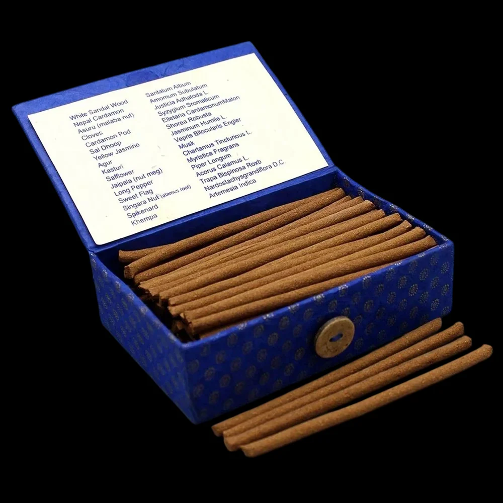 1x Natural Nepal Kopan Monastery Incense Sticks Handmade Mixed Materials Herbal Medicine Buddha Home fragrance Stick Incense