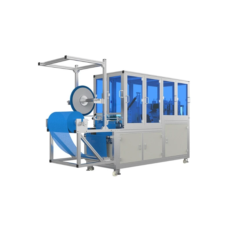 

Automatic non-woven shoe cover machine, hospital protective shoe cover machinery and equipment, ultrasonic