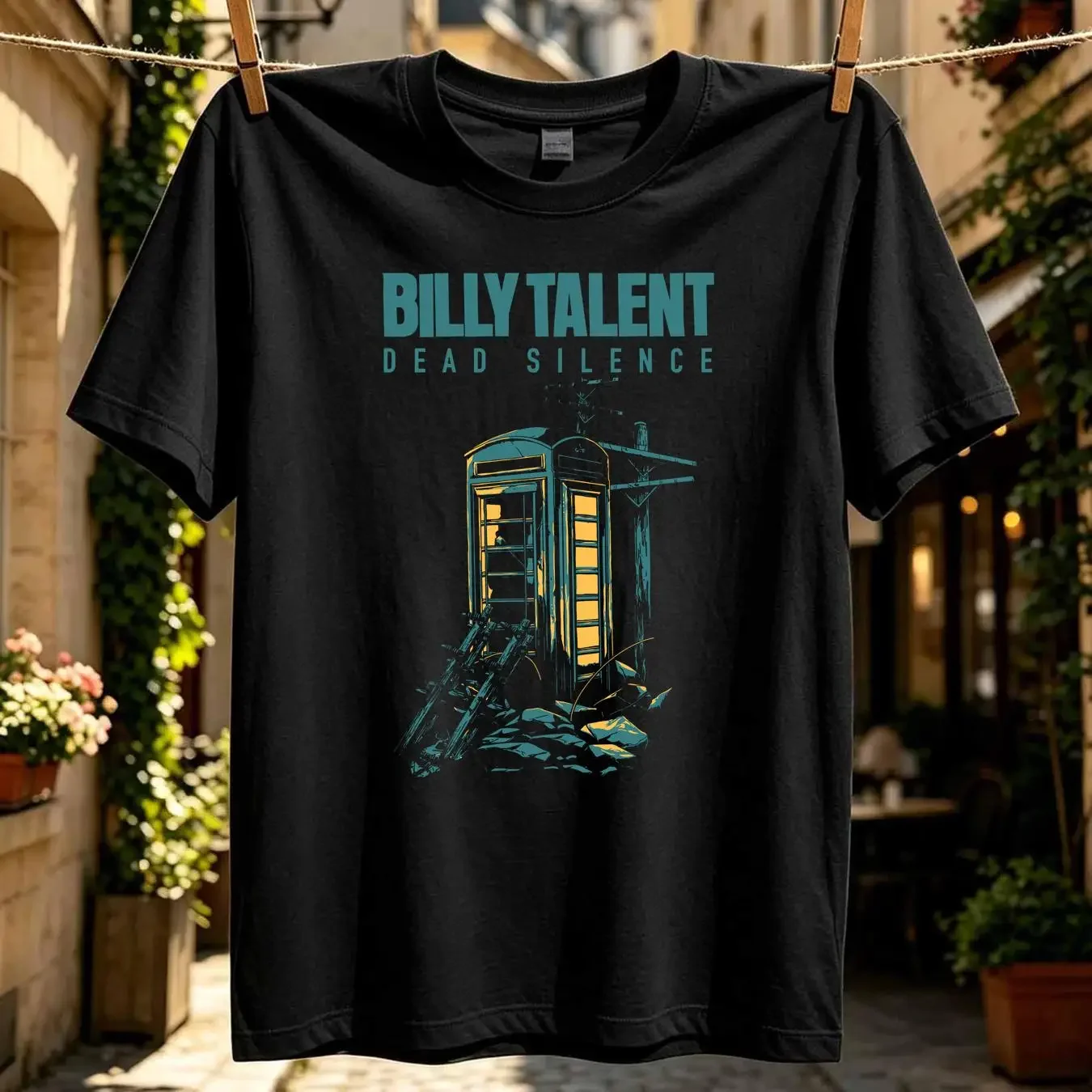 washed T Shirt BILLY TALENT Phone Box long or short sleeves vintage Washed Unisex Comfortable Top For Everyday Wear streetwear