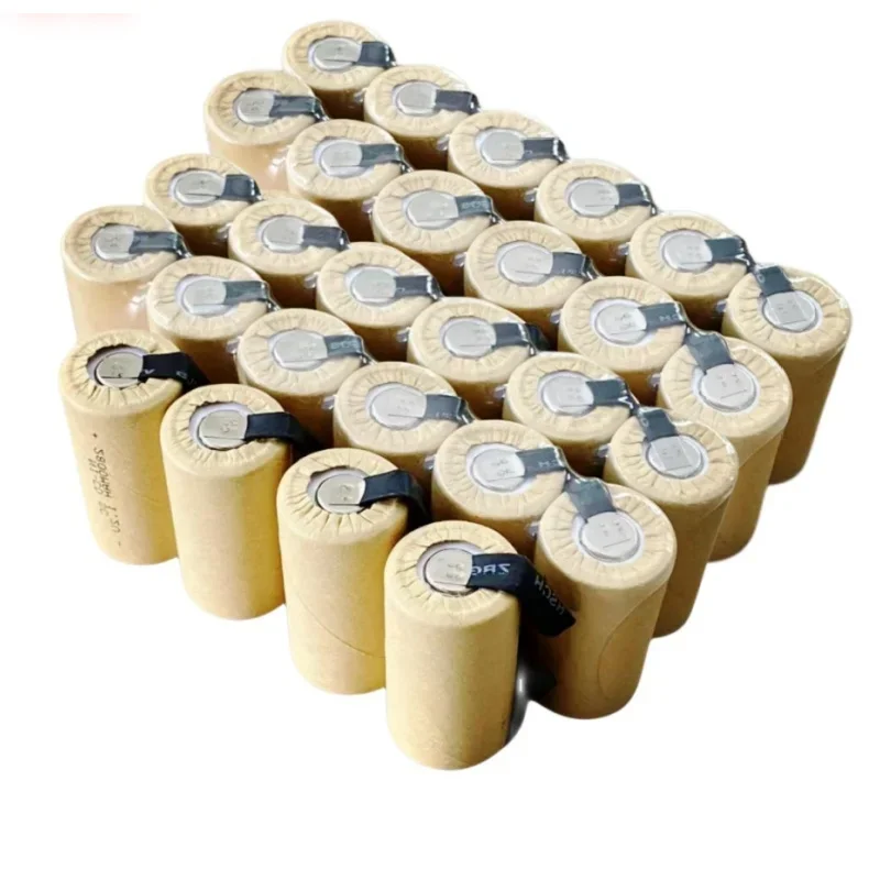 4/5 SC 2800mah NI-CD 1.2V بطارية قابلة للشحن مع علامات لحام لمفك البراغي الكهربائي