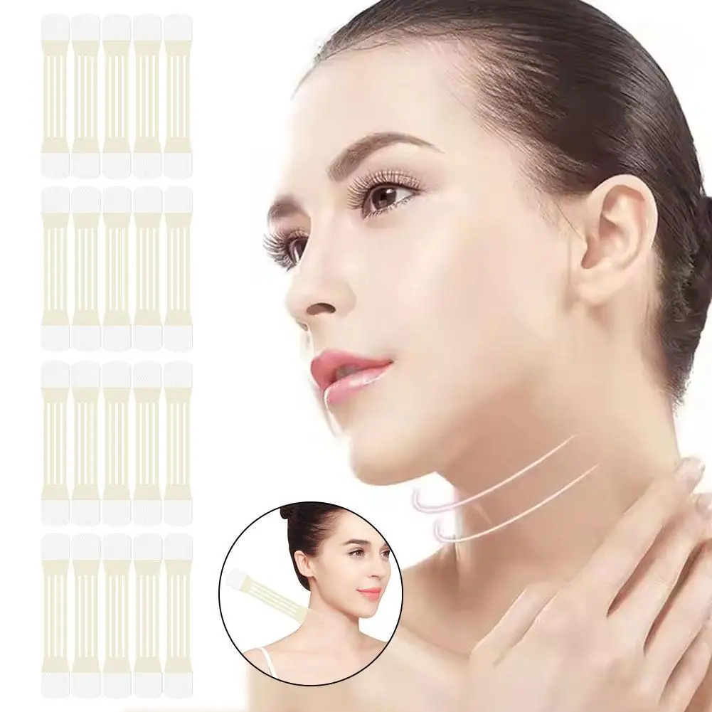 

20pcs /set Face Neck Lifting Tape Invisibled Face Lifting Adhesive Stickers Tools Elastic Bands Replacement Tapes BEAUTY TOOLS