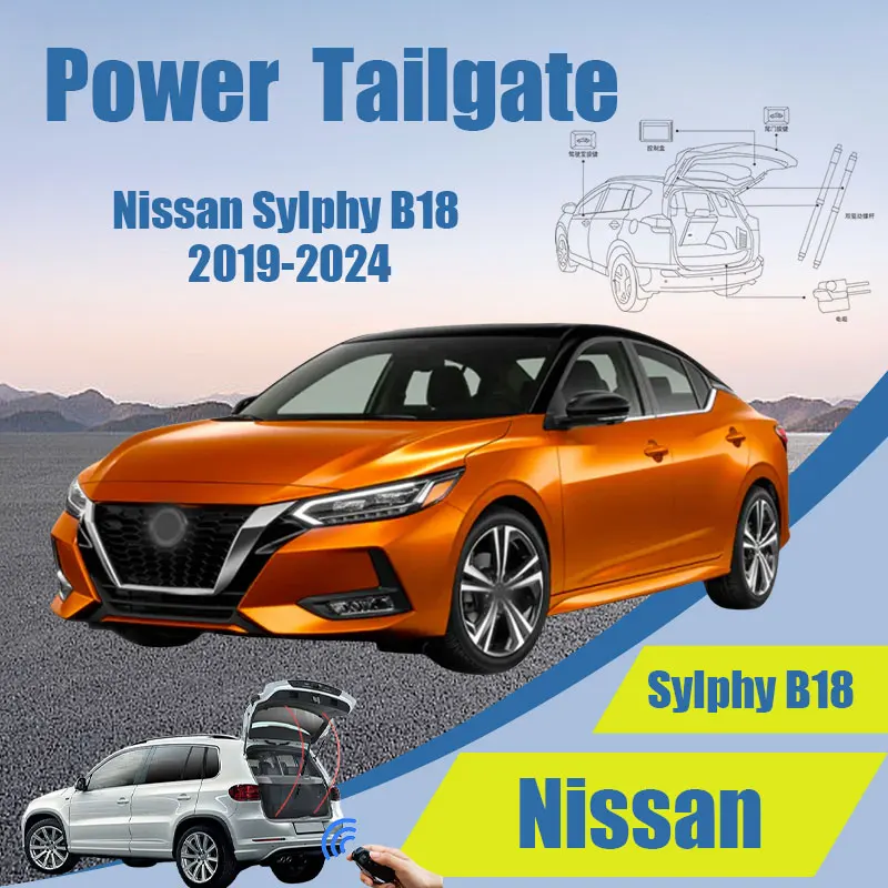 

Для Nissan Sylphy B18 2019-2024 автомобильная электрическая задняя дверь модифицированная автоматическая интеллектуальная подъемная дверь багажника с электроприводом