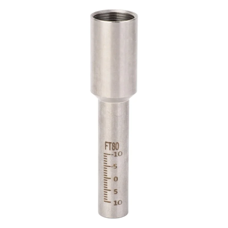 Laser Welded Graduated Tube Stainless Steel High Accuracy Handheld Metal Scale Tube 80mm