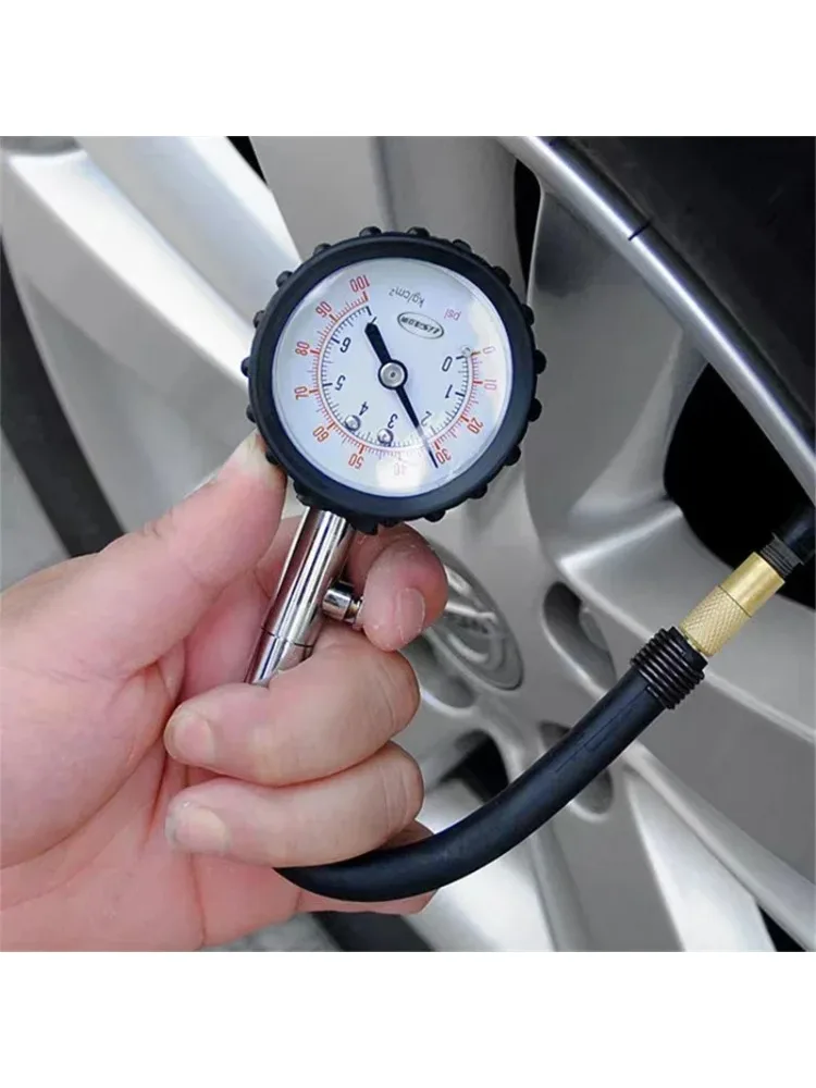 AliExpress NONE 100Psi Car Tyre Air Pressure Tester High-precision Long Tube Tire Gauge Meter For Auto Motorcycle Truck Bike Measurement Tools
