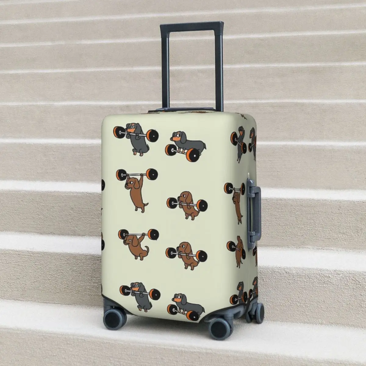 

Lifting Dachshund Suitcase Cover Protection Elastic Travel Luggage Protector Covers for 18-32 Inch