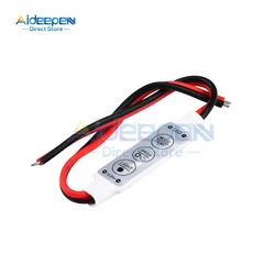 DC Mini LED Controller 12V 3 Key Single Color Dimmer Single Colour for 5050 3528 5630 Strip Lights Brightness Dimming Control