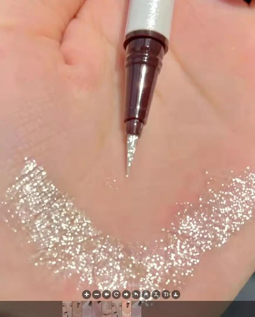 Eyeliner liquide imperméable, maquillage pour les yeux, marron, Ultra-fin couché, ombre de ver à soie, cils à double usage, stylo cosmétique T2361