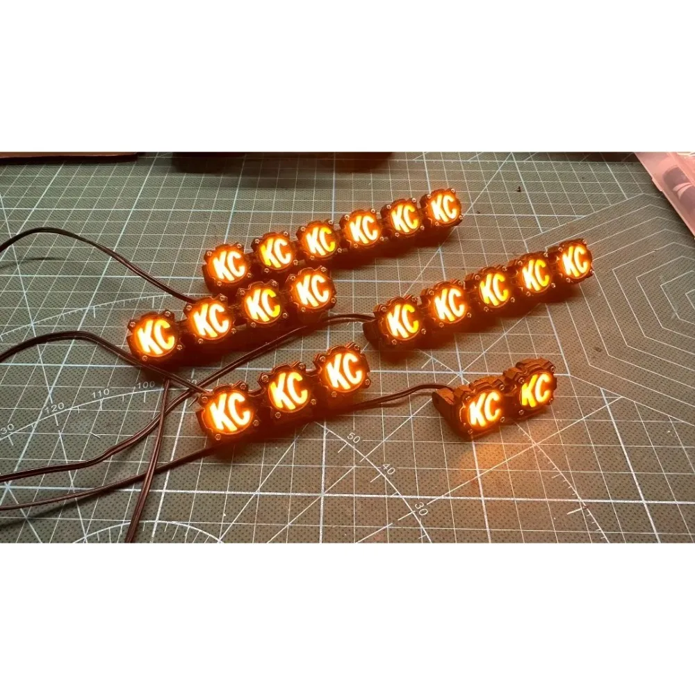 Simulation RC Crawler KC‑Style LED Light Set Appearance Mod Parts Customized For 1/10 Scale RC Truck Upgrade Accessories
