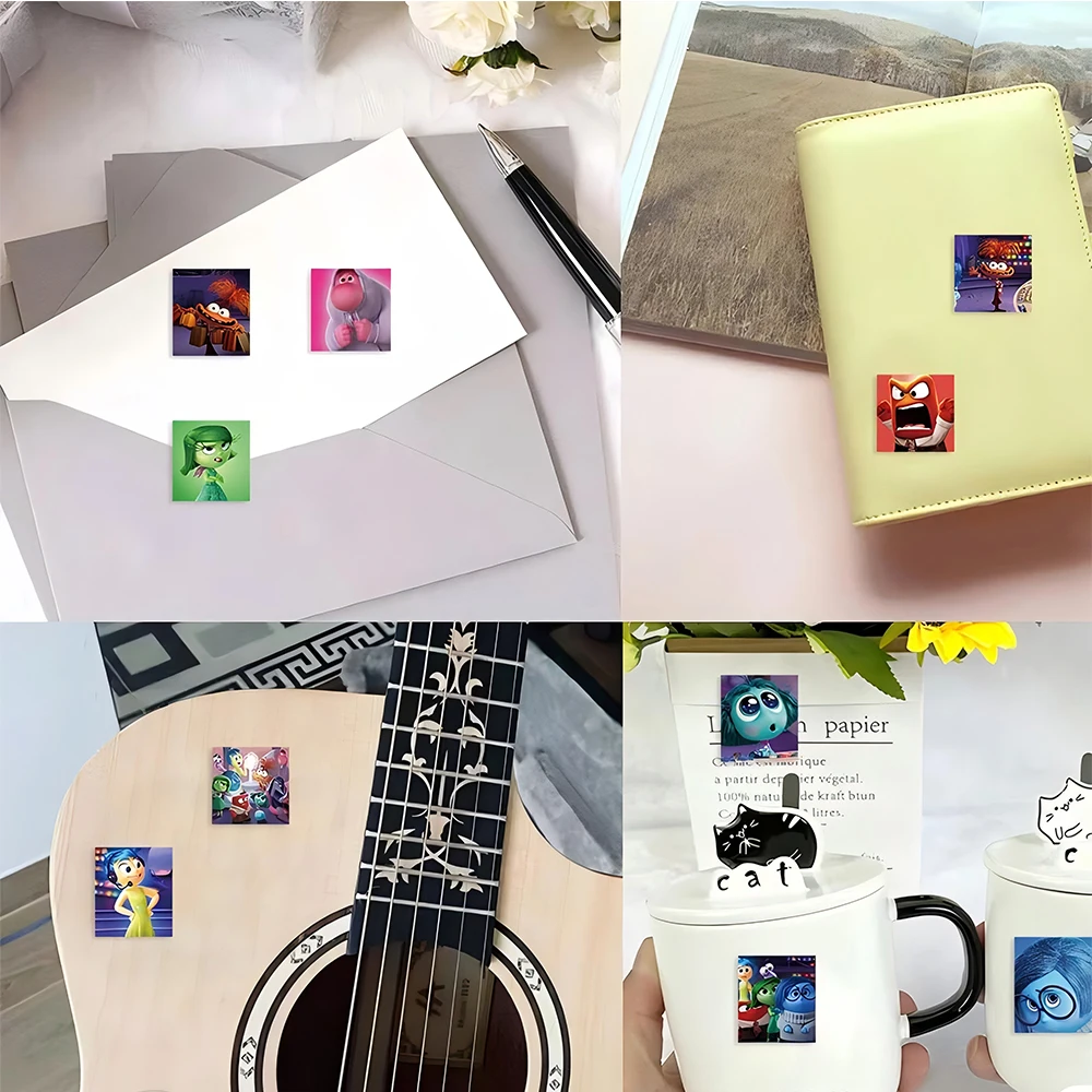 500 sztuk Disney Inside Out 2 Fantasy Cartoon naklejki uszczelniające rolka DIY Laptop Notebook telefon pamiętnik naklejka z nagrodą zabawki dla dzieci prezent