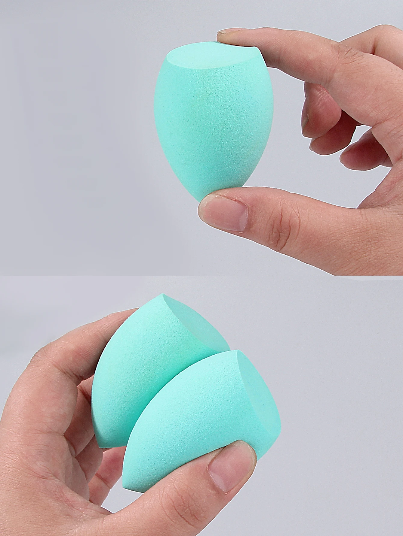 Wysokiej jakości zestaw 30 gąbek do makijażu w kolorze miętowej zieleni - gąbki do makijażu na mokro i sucho do twarzy, profesjonalne narzędzie do codziennego nakładania podkładu dla początkujących.