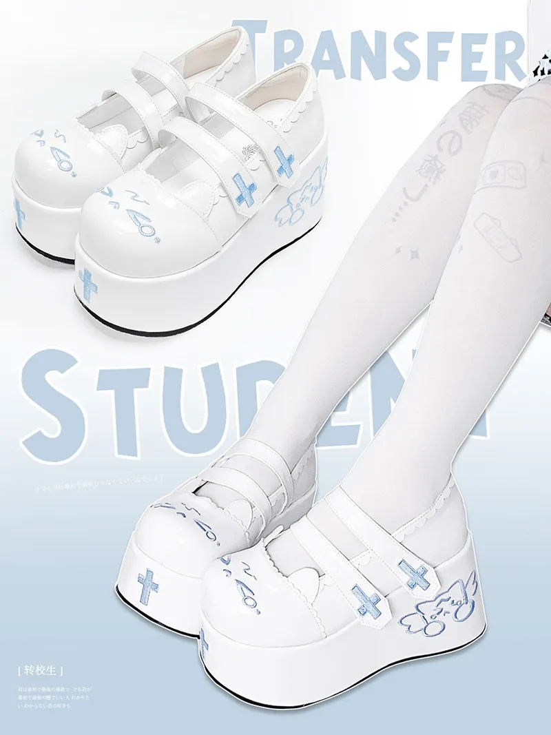 Original Medical Muffin Shoes Subcultural Embroidery Platform Shoes Japanese Sweet and Cool Shoes Women Shoeses