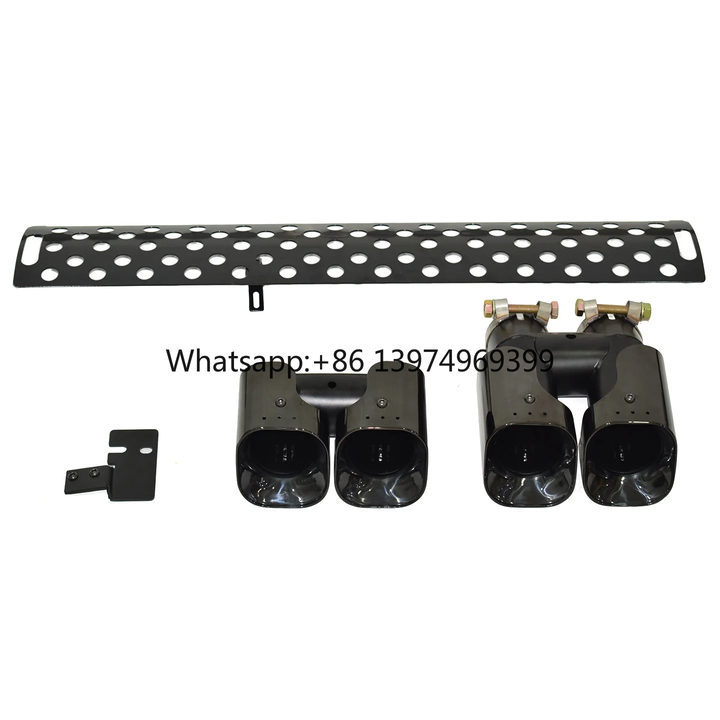 DEX Stainless Steel Black Exhaust Tips Muffler Nozzle for  2020-2025 Land Rover Defender Diesel 2.0T 3.0T