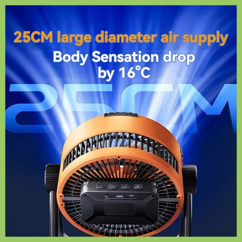 

Camping Fan With Strong Endurance And Multifunctional Night Light/Rechargeable/Hanging Dual-Purpose Intelligent Remote