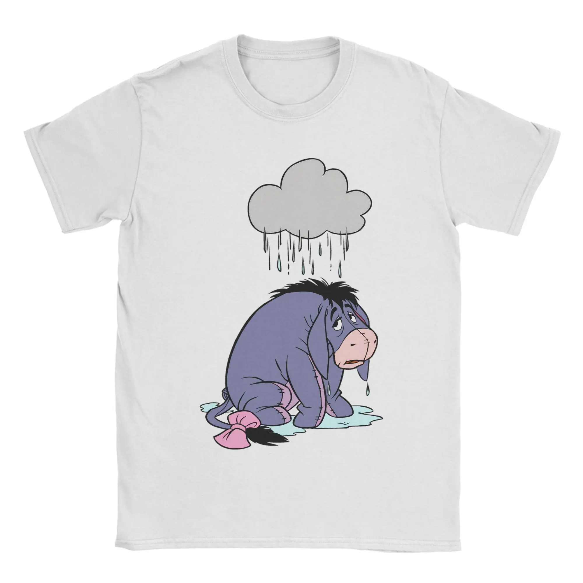 

Winnie The Pooh Eeyor T-Shirt Men Funny Pure Cotton Tee Shirt O Neck Short Sleeve T Shirt 6XL Clothing