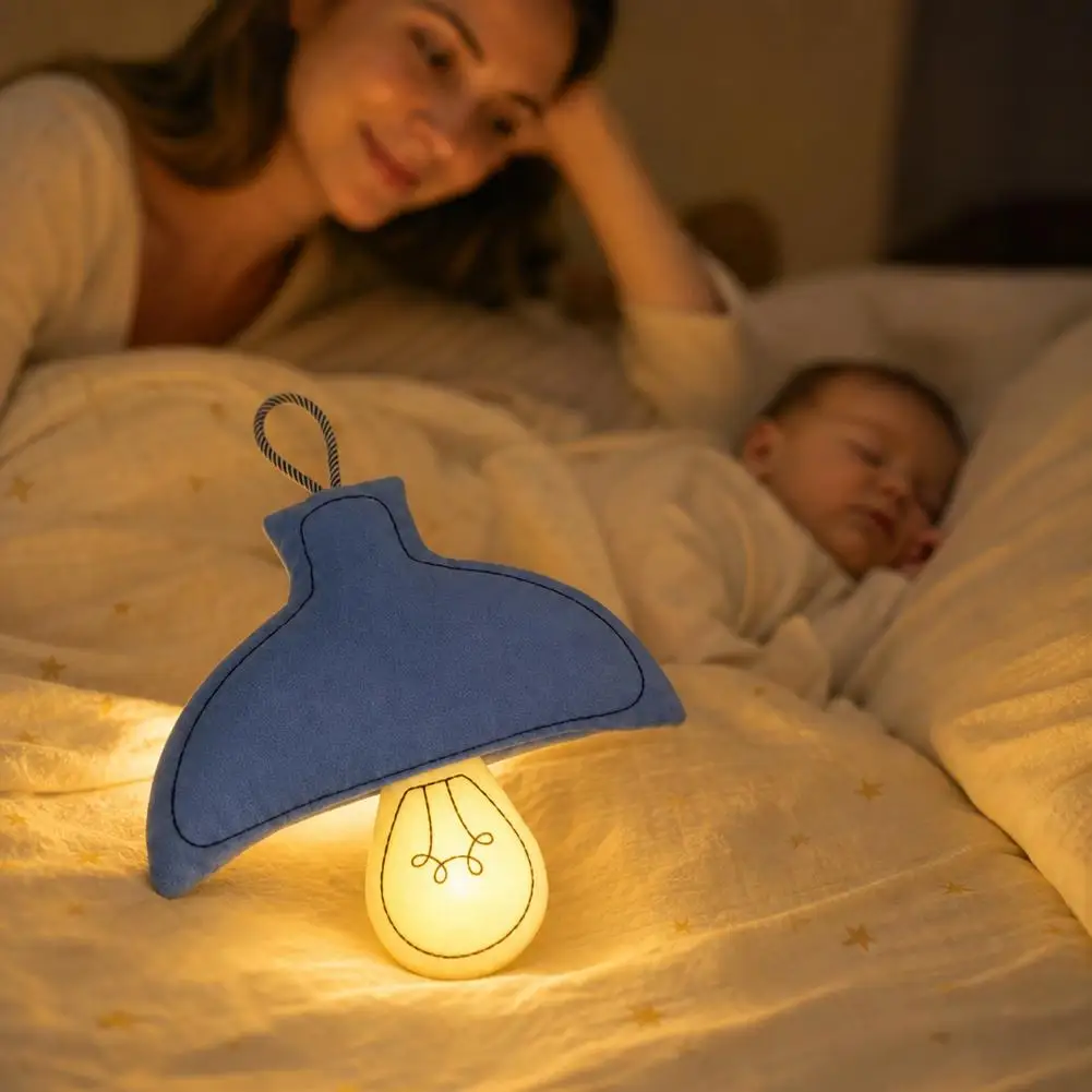 Rechargeable Hanging LED Night Light 3 Color Dimmable Eye Caring Bedside Wall Lamp for Baby Nursery Feeding Kids Bedroom Decor