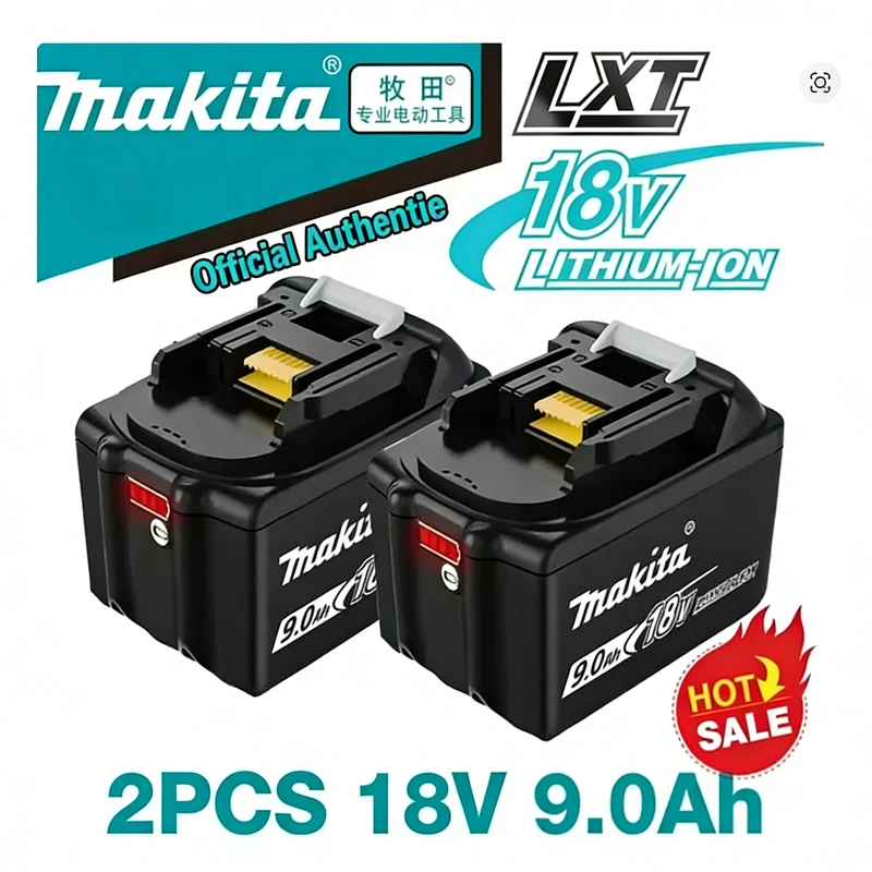 

Makita 100% Original 18V 9Ah large capacity battery suitable for angle grinder Powerful Tool Battery +charger+electric drill 