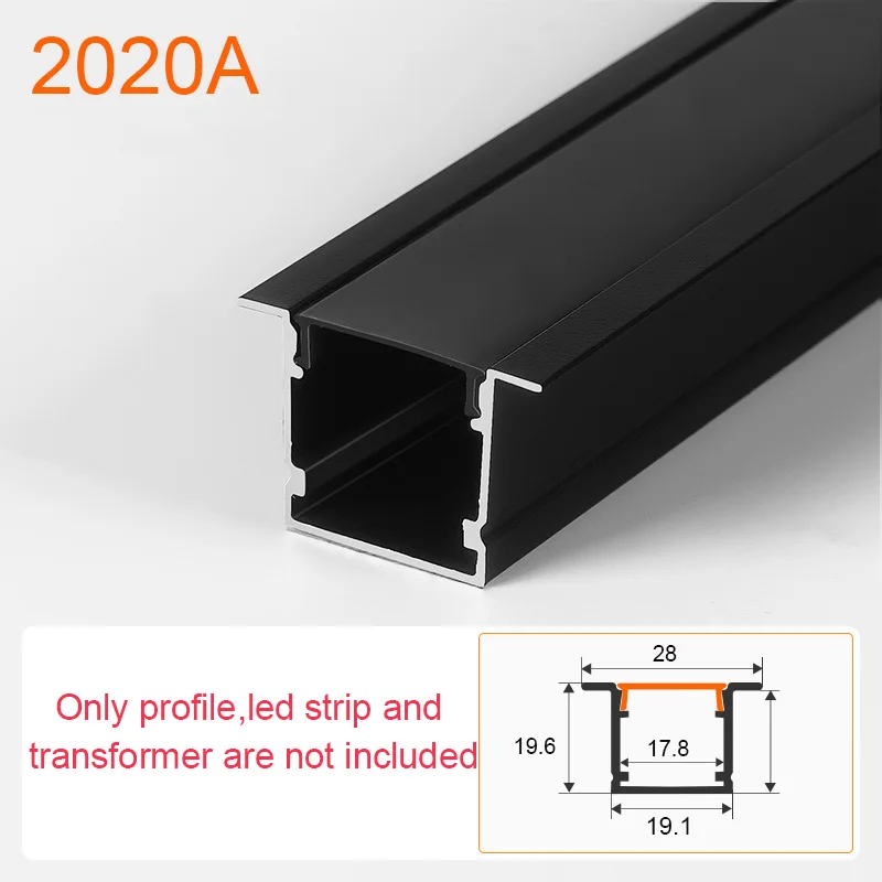 Zwart Zilver LED Aluminium Profiel 0.5m/1m U/YW Vorm Slaapkamer Achtergrond Gang Decor Lineaire Licht Diffuser Kanaal Kastlamp