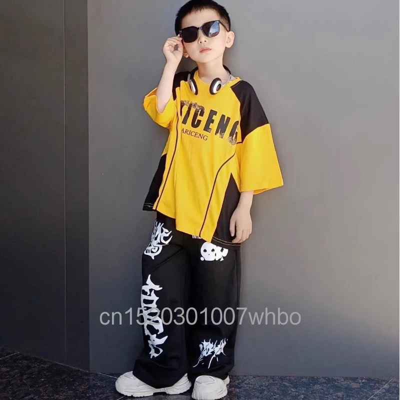 

Street Dance Children's Trendy Clothing, Boys' Hip Hop Hip Hop Performance Clothing Set, Girls' Handsome Performance Clothing