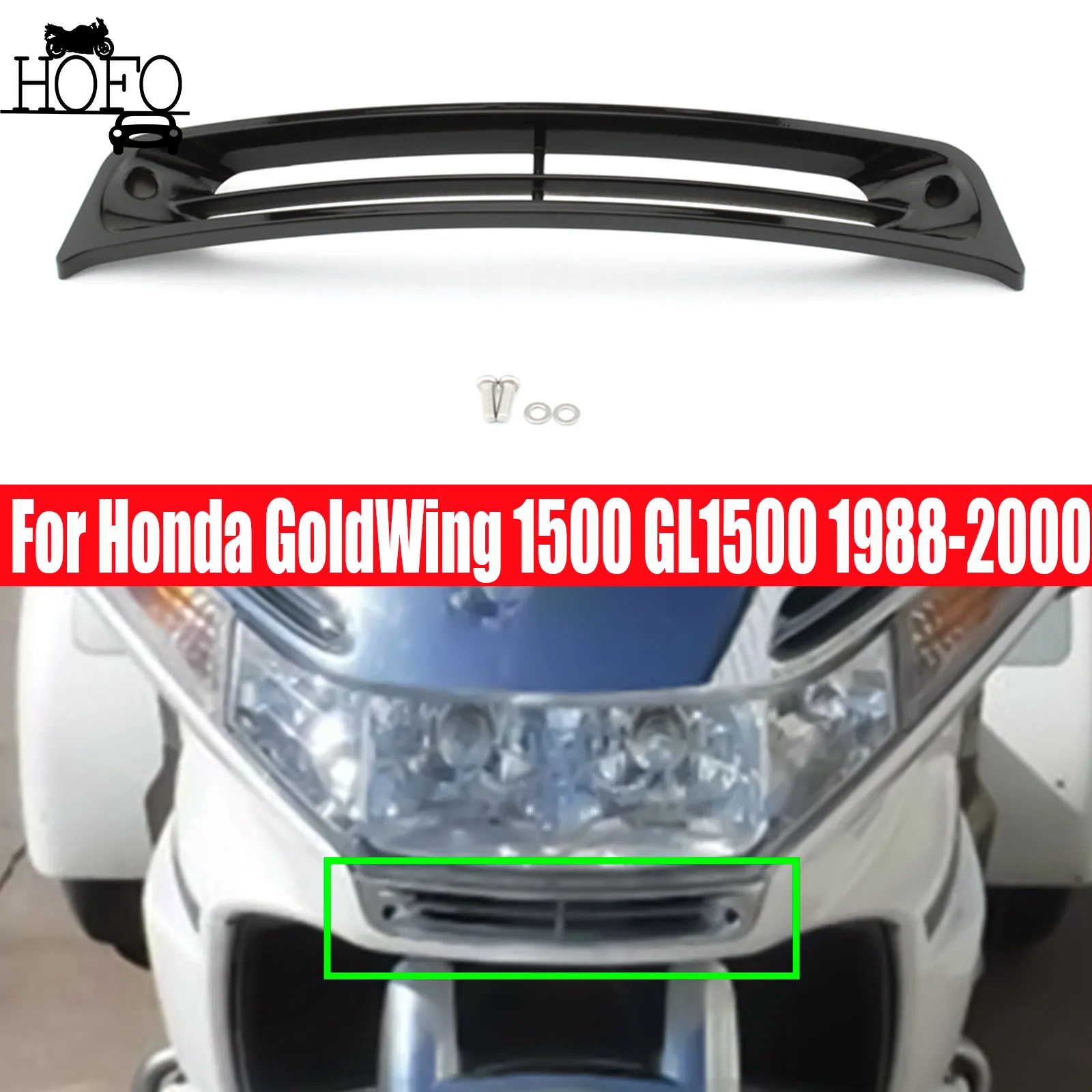 

Motorcycle Chrome lower headlight Grille Protector Guard For Honda GoldWing 1500 GL1500 1988-2000