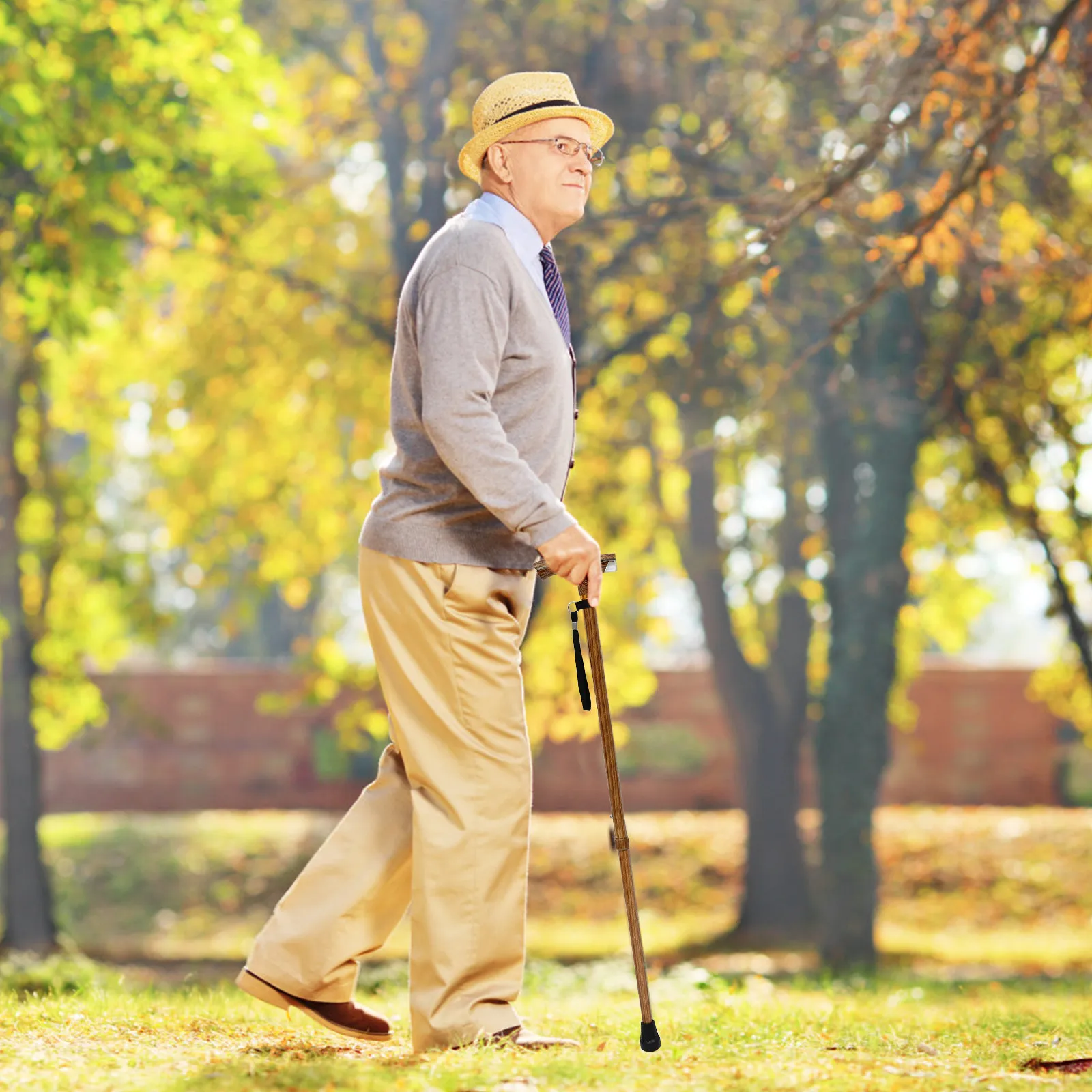

Регулируемая эргономичная трость для пожилых людей, 1 шт., для пеших прогулок, альпинизма, путешествий на природе, портативная, противоскользящая, многофункциональная