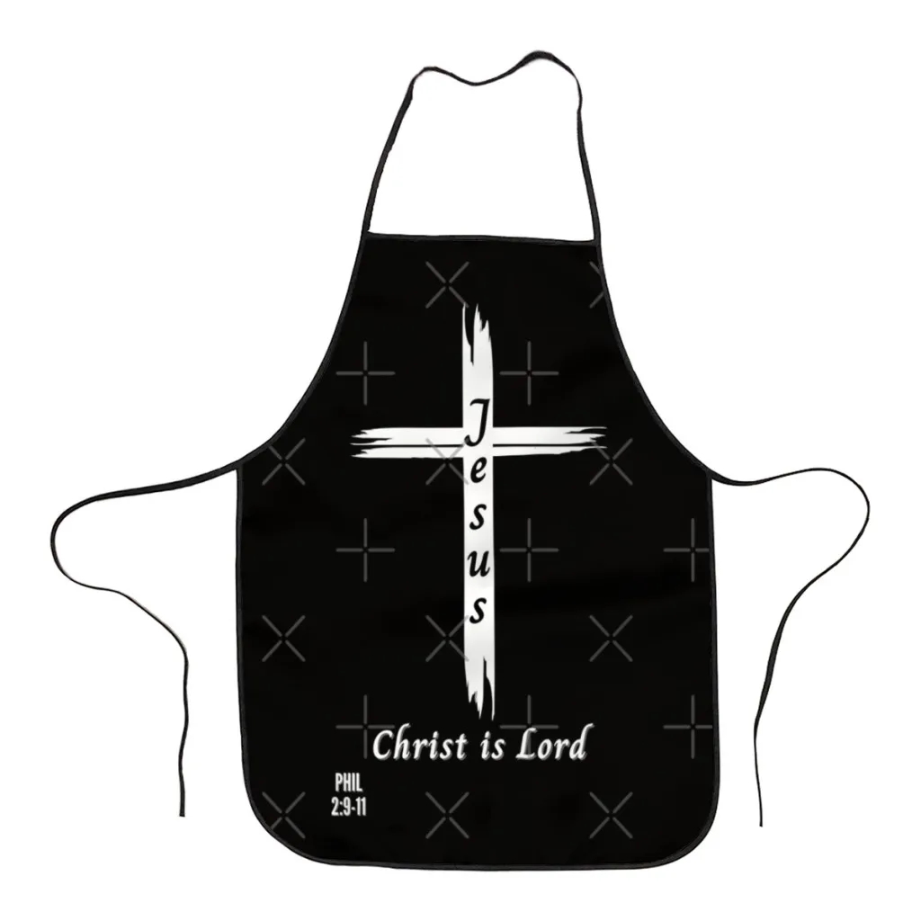 

Jesus - Phil 29-11 (black) Kitchen Aprons for Women Household Cleaning Apron Chefs Cooking Baking Apron for Child