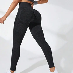 Seamless Spliced Leggings Women Butt Lift Yoga Leggings High Waist Fitness Running Slim Pants Gym Workout High Elastic Tights