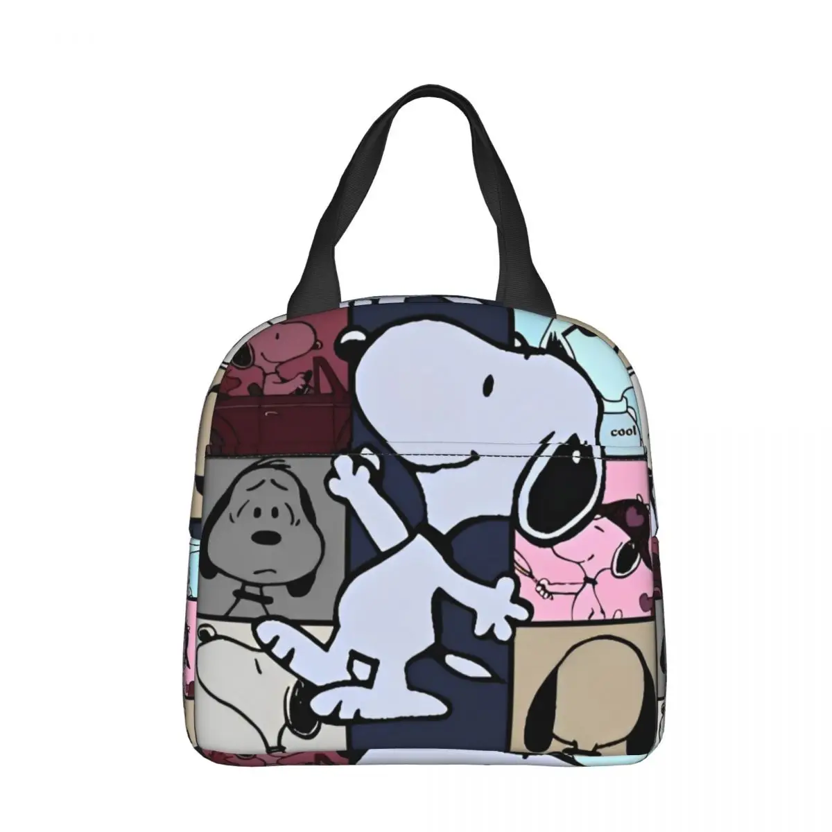 

Изолированные сумки для обеда с героями мультфильмов Snoopy Tour, многоразовая термосумка большой емкости, сумка для обеда, коробка для колледжа, путешествия для девочек и мальчиков