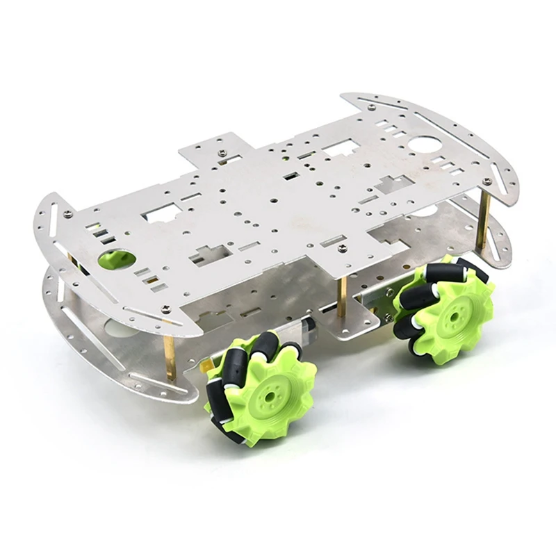 For DIY Keyestudio 4WD Aluminum Mecanum Robot Car Two-Layer Bottom Board For Arduino Robot Double Chassis Parts