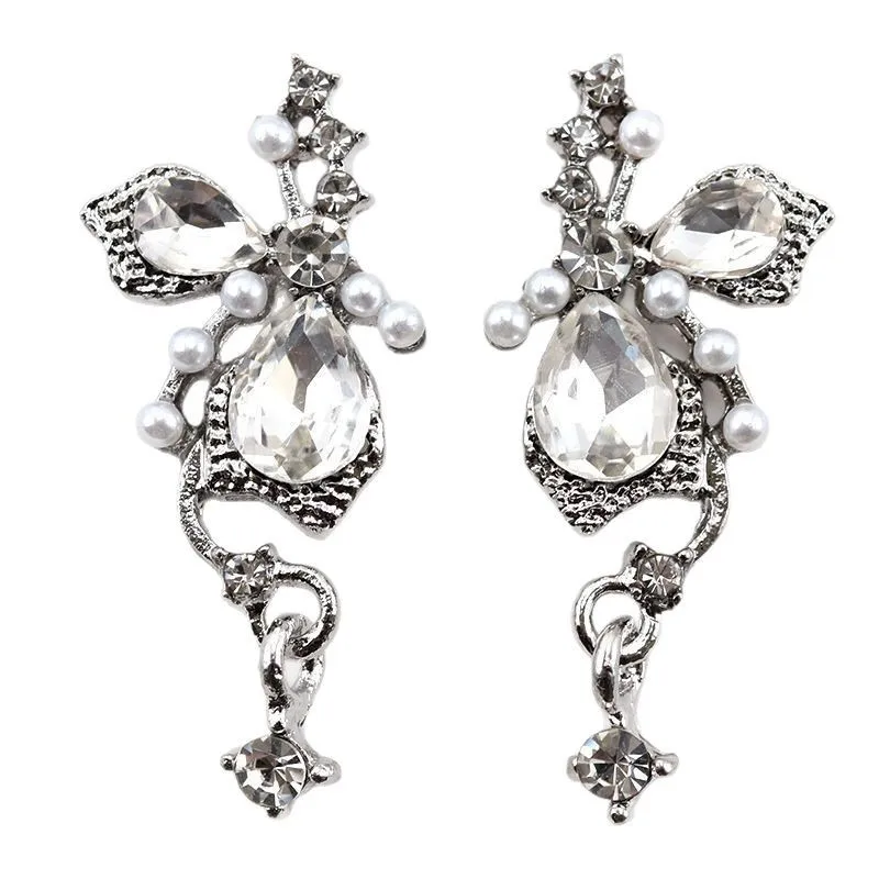 5 쌍 3D 럭셔리 합금 절반 나비 날개 네일 아트 펜던트의 매력 매니큐어 손톱 장식 용품에 대한 보석 액세서리