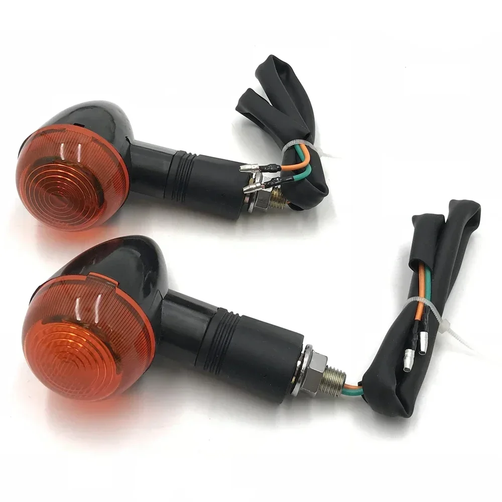 Motorcycle Parts 2X Universal Motorcycle Turn Signal Indicators Blinker for Honda Suzuki Kawasaki Harley Davidson Black Smoke