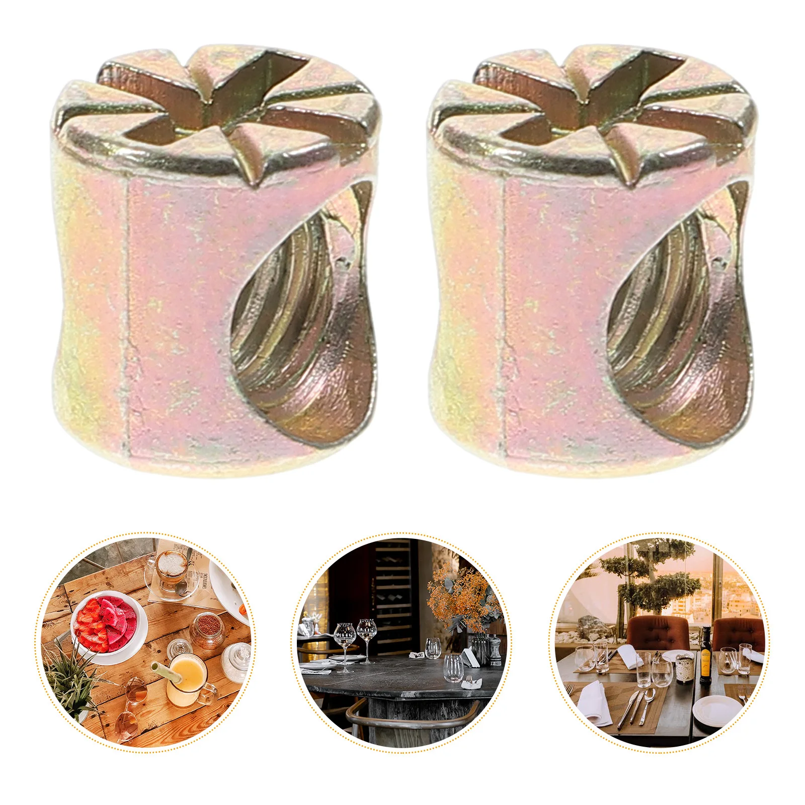 

20Pcs Cross Dowel Slotted Nuts M6x10mm nut for Furniture Bed Frame Crib Hardware Replacement Nut Truck Nuts